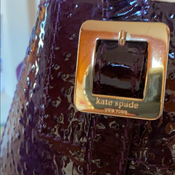 Purple Kate Spade leather and suede handbag - Picture 7 of 12